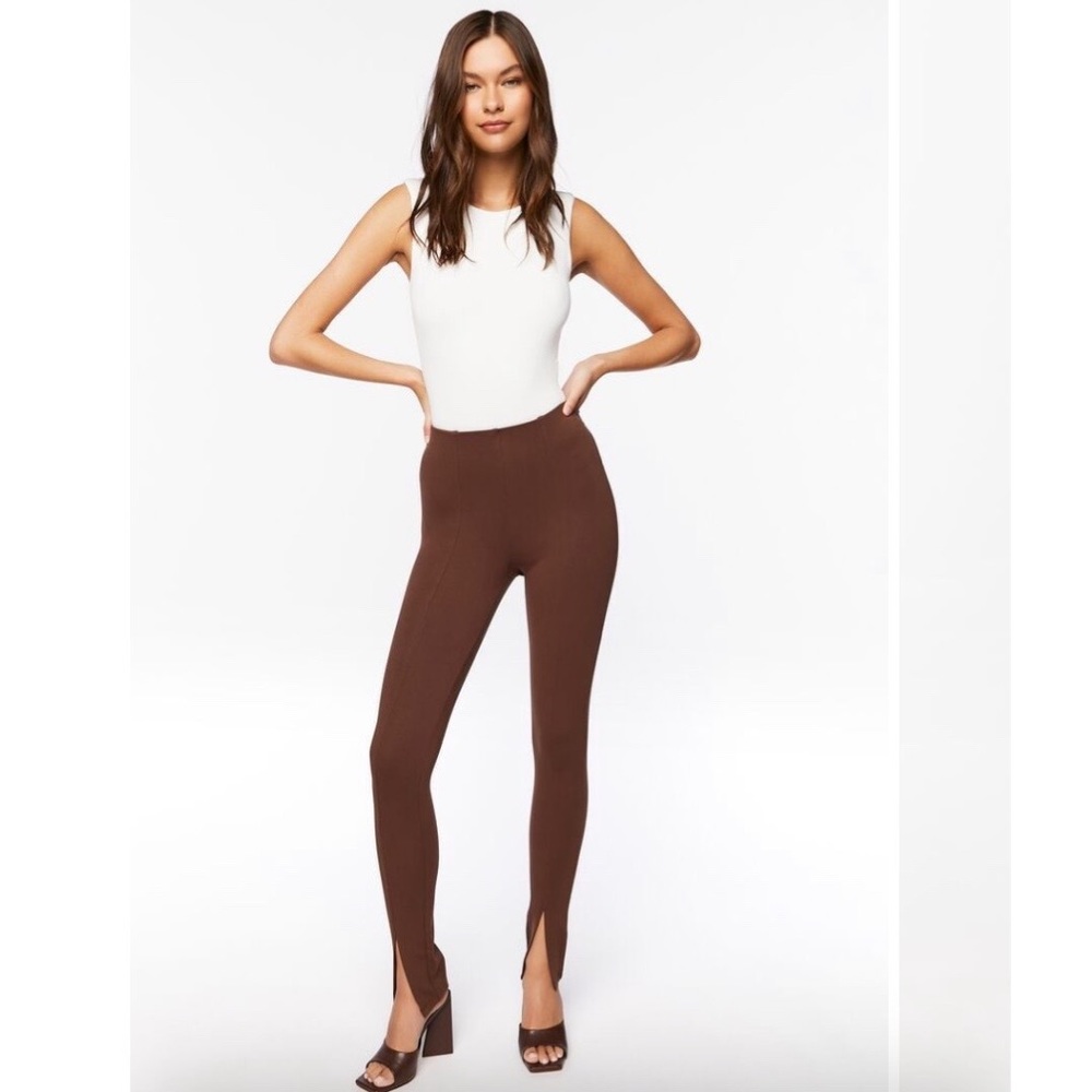 Split-Hem Skinny Pants